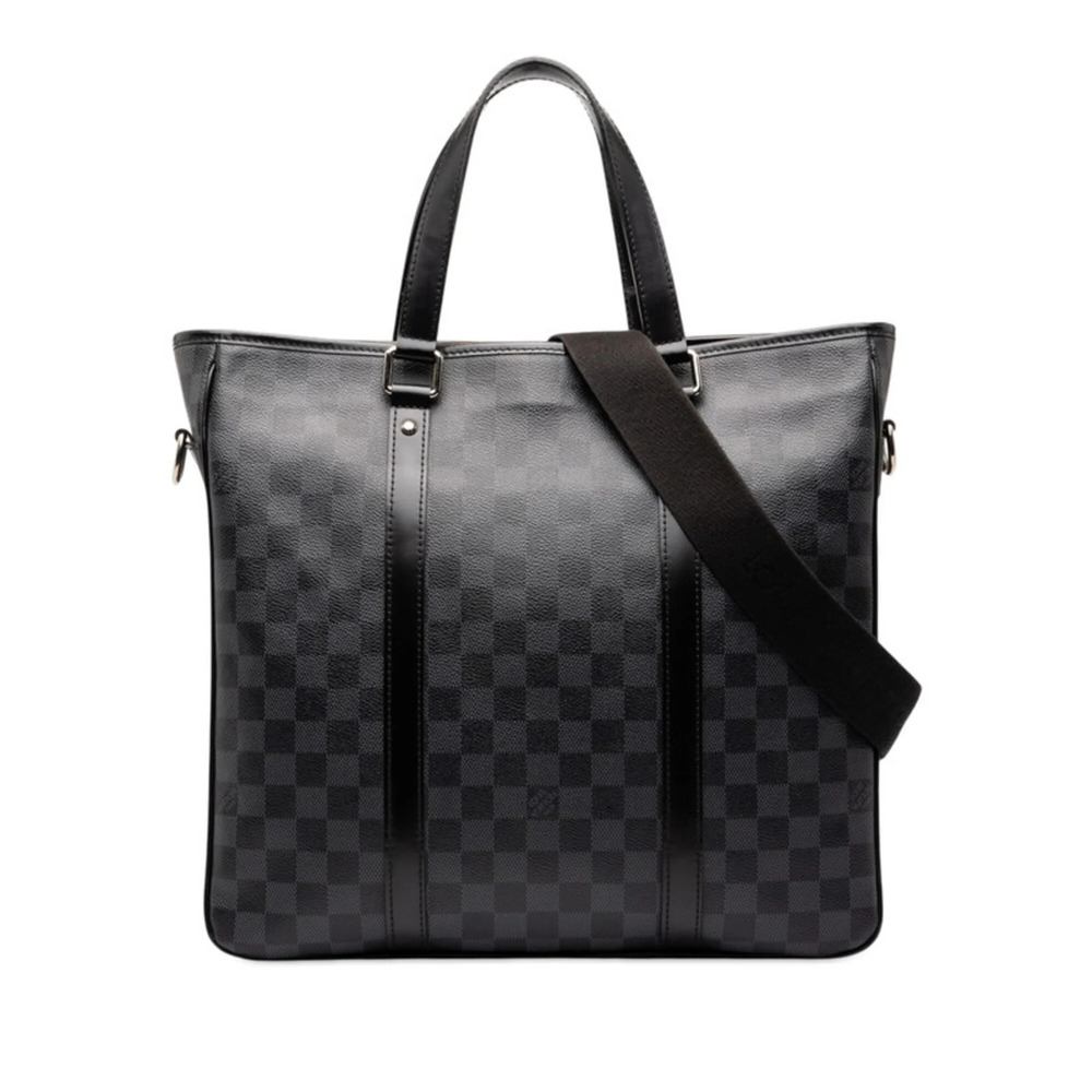 Louis Vuitton Damier Graphite Tadao PM Handbag Shoulder Bag Business 2-way N4...